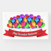 気球および旗を引き起こします 横断幕 (横)