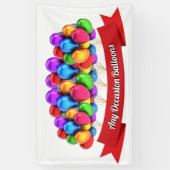 気球および旗を引き起こします 横断幕 (縦)