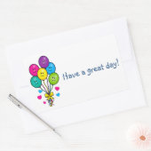 気球が付いているすばらしい日のステッカーを持って下さい 長方形シール (封筒)