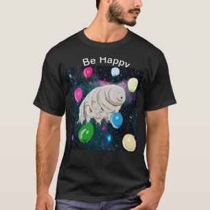 気球が付いている宇宙でTardigrade浮遊 Tシャツ