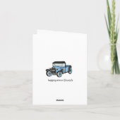 気球が付いている旧式なトラックは感謝していしています サンキューカード (裏面)