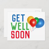 気球が良くなカラフルる ポストカード (正面/裏面)