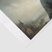 気球で悲しい世界のかわいい女の子 薄葉紙 (詳細)