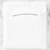 気球で誰の声援も受けられない 楕円形シール (バッグ)