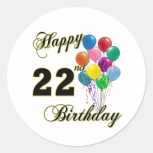 気球との幸せな第22誕生日 ラウンドシール