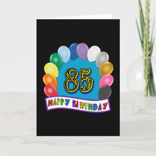 気球との幸せな85th誕生日 カード