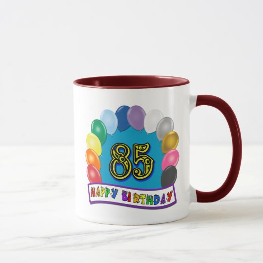 気球との幸せな85th誕生日 マグカップ (右)
