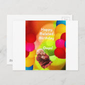 気球との遅れて誕生日 ポストカード (正面/裏面)