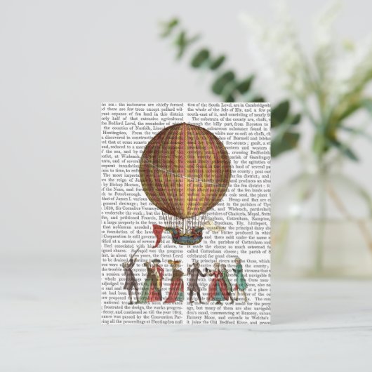 気球と人々 ポストカード (スタンド正面)