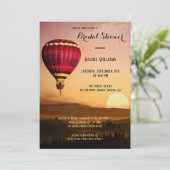 気球と夕焼けのブライダルシャワー招待状 招待状 (スタンド正面)