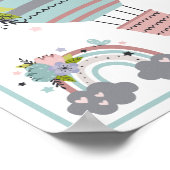 気球と雲と虹と月のアートプリントセット ポスター (角)