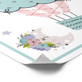 気球と雲と虹と月のアートプリントセット ポスター (角)