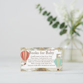 気球と雲の世界地図の本のリクエスト エンクロージャーカード (スタンド正面)