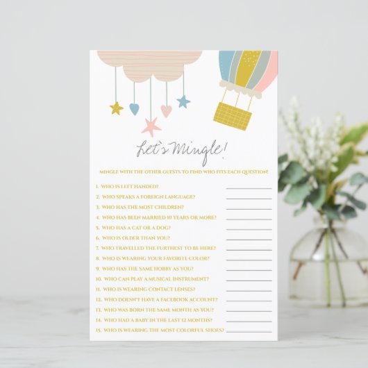 気球と雲の交わり！赤ちゃんシャワーゲーム (スタンド正面)