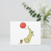 気球に乗った猫 ポストカード (スタンド正面)