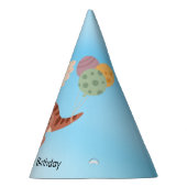 気球のあるドロポサウルスの幸せな恐竜 パーティーハット (右)