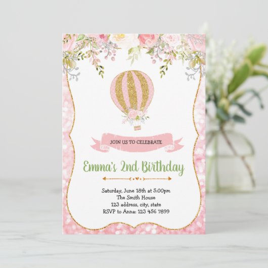 気球のご招待 招待状 (スタンド正面)