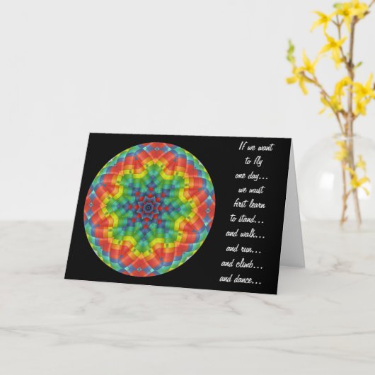 気球のカード05 .1 カード (黄色い花)