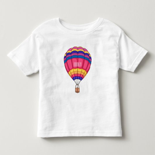 気球のキャラクターイラスト トドラーTシャツ (正面)