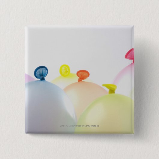 気球のクローズアップ 缶バッジ (正面)