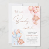 気球のジェンダーの明かりを待つ 招待状 (正面)