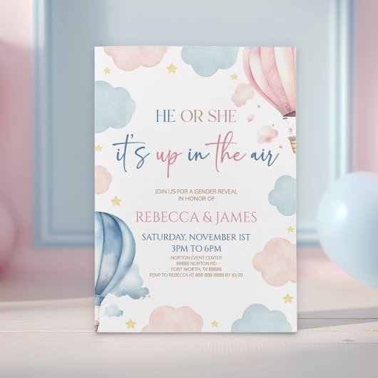気球のジェンダーの暴露で上がっている 招待状