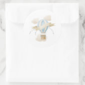 気球のステッカー ラウンドシール (バッグ)