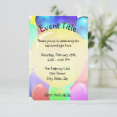 気球のテンプレート 招待状 (スタンド正面)