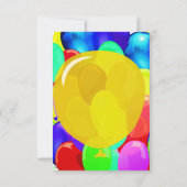 気球のテンプレート 招待状 (裏面)