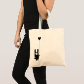 気球のトートバックキャンデーが付いているスカルのバニー トートバッグ (正面(商品))