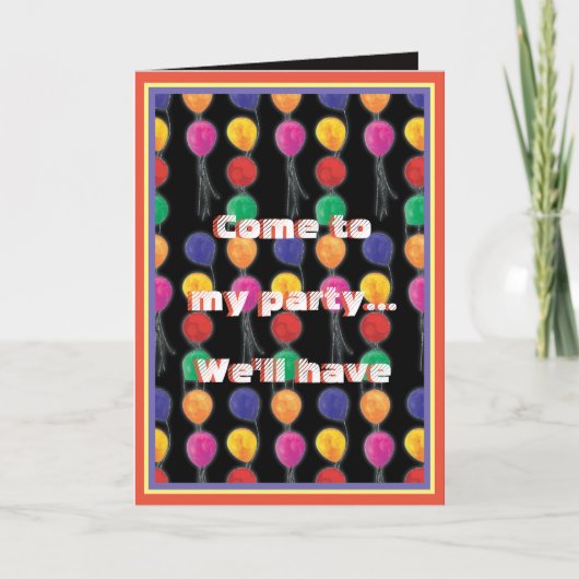 気球のバースト良好な時間 カード (正面)