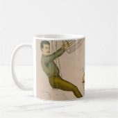 気球のパフォーマンスのサーカスポスター コーヒーマグカップ (左)