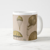 気球のパフォーマンスのサーカスポスター ジャンボコーヒーマグカップ (正面右)