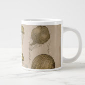 気球のパフォーマンスのサーカスポスター ジャンボコーヒーマグカップ (右)