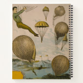 気球のパフォーマンスのサーカスポスター ノートブック (裏面)