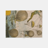 気球のパフォーマンスのサーカスポスター フリースブランケット (正面(横))