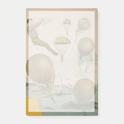 気球のパフォーマンスのサーカスポスター ポストイット (正面)