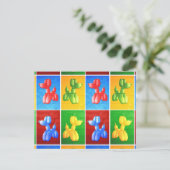 気球のプードル ポストカード (スタンド正面)