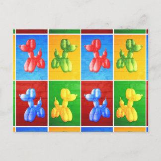 気球のプードル ポストカード