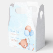 気球のベビーシャワーとパステルかわいいテディベア フェイバーボックス (オープン)