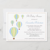 気球のベビーシャワーの招待状 招待状 (正面)