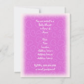 気球のベビーシャワー招待状を持つベビー象 招待状 (裏面)