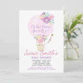 気球のベビーシャワー招待状 招待状 (スタンド正面)