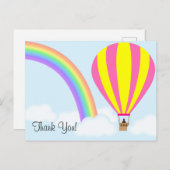 気球のポストカード - 薄い青い背景 ポストカード (正面/裏面)