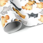 気球のモーリーの熱帯魚の包装紙 ラッピングペーパー (ロールコーナー)