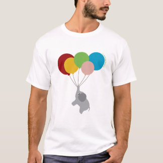 気球のワイシャツを持つベビー象 Tシャツ