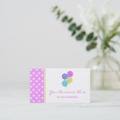 気球の名刺が付いている水玉模様 名刺 (スタンド正面)