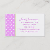 気球の名刺が付いている水玉模様 名刺 (裏面)