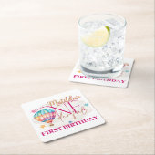 気球の四角い紙コースターに乗る スクエアペーパーコースター (インサイチュ)