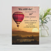 気球の夕焼け 結婚記念日 招待状 (スタンド正面)